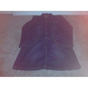 Neeso Women's Long Sleeve Denim Jean Dress Blue Size Medium